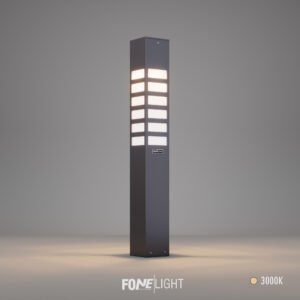 Luz Baliza Vilorita de Plexiglás y Aluminio para Iluminación Decorativa Exterior
